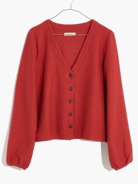 Madewell Bubble-Sleeve Cardigan Top size XS